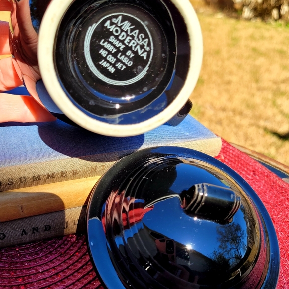 Vintage Mikasa Moderna cream sugar and mugs - Picture 3 of 6